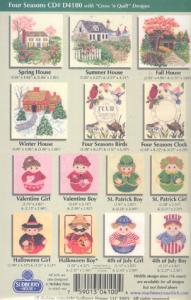 Sudberry House D4100 Four Seasons Cross Stitch Embroidery Designs CD